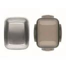 Caserola pranz, 1500 ml, 2410E21910, Everestus, 22.5 x 17 x 7.6 cm, Otel, Gri Transparent
