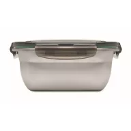   Caserola pranz, 1500 ml, 2410E21910, Everestus, 22.5 x 17 x 7.6 cm, Otel, Gri Transparent