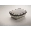 Caserola pranz, 1500 ml, 2410E21910, Everestus, 22.5 x 17 x 7.6 cm, Otel, Gri Transparent