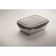   Caserola pranz, 1500 ml, 2410E21910, Everestus, 22.5 x 17 x 7.6 cm, Otel, Gri Transparent