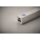 Powerbank 2600 mAh, USB-C, 2410E23123, Everestus, 9.5 x 2.1 x 2.1 cm, Aluminiu, Argintiu mat