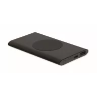   Powerbank 5000 mAh, 15 W, Wireless, USB-C, USB-A, 2410E23129, Everestus, 12 x 6.5 x 0.9 cm, Aluminiu, Negru
