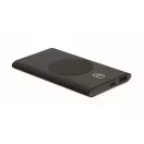 Powerbank 5000 mAh, 15 W, Wireless, USB-C, USB-A, 2410E23129, Everestus, 12 x 6.5 x 0.9 cm, Aluminiu, Negru