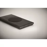   Powerbank 5000 mAh, 15 W, Wireless, USB-C, USB-A, 2410E23129, Everestus, 12 x 6.5 x 0.9 cm, Aluminiu, Negru
