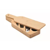   Set accesorii vin, 2410E25510, Everestus, 29 x 8.5 x 3 cm, Bambus, Natur