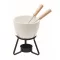 Set fondue ciocolata, pentru 2 persoane, 2410E24584, Everestus, 10 x 10 x 13 cm, Ceramica, Alb