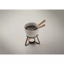 Set fondue ciocolata, pentru 2 persoane, 2410E24584, Everestus, 10 x 10 x 13 cm, Ceramica, Alb