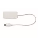 Hub usb 4 porturi, 2502E14514, Everestus, 7.9 x 3.6 x 1.2 cm, Aluminiu, Natur
