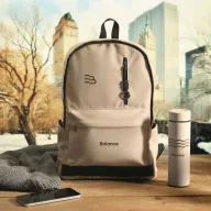   Rucsac laptop, 15 inch, 2410E22137, Everestus, 30 x 18 x 45 cm, Bumbac, Maro franghie