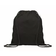   Saculet cu snur, 2410E23044, Everestus, 37 x 41 cm, Bumbac, Negru