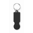Breloc cu jeton, 2502E15105, Everestus, 6.9 x 2.3 cm, Aluminiu, Negru