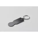 Breloc cu jeton, 2502E15105, Everestus, 6.9 x 2.3 cm, Aluminiu, Negru