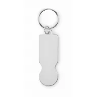   Breloc cu jeton, 2502E15104, Everestus, 6.9 x 2.3 cm, Aluminiu, Argintiu