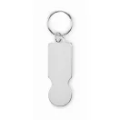Breloc cu jeton, 2502E15104, Everestus, 6.9 x 2.3 cm, Aluminiu, Argintiu