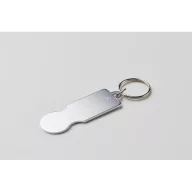   Breloc cu jeton, 2502E15104, Everestus, 6.9 x 2.3 cm, Aluminiu, Argintiu