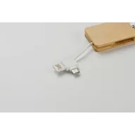   Cablu de incarcare cu breloc, 2502E14463, Everestus, 5.8 x 3.9 x 0.97 cm, Bambus, Natur