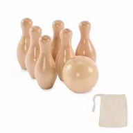  Set mini bowling, 2502E15034, Everestus, 11 x 12 cm, Lemn, Natur