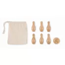 Set mini bowling, 2502E15034, Everestus, 11 x 12 cm, Lemn, Natur
