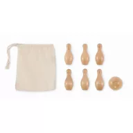   Set mini bowling, 2502E15034, Everestus, 11 x 12 cm, Lemn, Natur