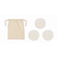   Set 3 dischete reutilizabile, 2502E15552, Everestus, 12 x 14.5 cm, Bumbac, Bej
