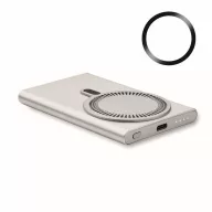   Baterie externa 5000 mAh, 15 W, USB-C, 2502E14954, Everestus, 6.7 x 10.2 x 0.95 cm, Aluminiu, Argintiu mat