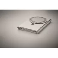   Baterie externa 5000 mAh, 15 W, USB-C, 2502E14954, Everestus, 6.7 x 10.2 x 0.95 cm, Aluminiu, Argintiu mat