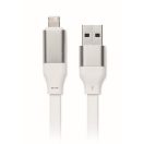 Cablu de incarcare cu breloc, 2502E14444, Everestus, 2.1 x 1.1 x 27.5 cm, Plastic, Alb