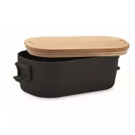   Caserola pranz 700 ml, 2502E14225, Everestus, ⌀18 x 10.5 x 7 cm, Polipropilena, Negru