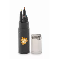   Set 6 creioane, 2502E14402, Everestus, 2.7⌀x 10.4 cm, Lemn, Negru