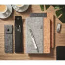 Husa pentru 2 pixuri, 2502E15198, Everestus, 16.5 x 5 cm, PET, Gri
