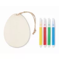   Set pictura cu 4 markere, 2502E14332, Everestus, 10 x 7.5 cm, Lemn, Natur