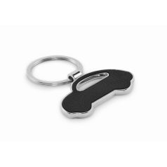   Breloc in forma de masina, 2502E15113, Everestus, 6.7 x 5.7 cm, Poliuretan, Negru