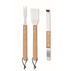   Set ustensile gratar, 2502E14512, Everestus, 40 x 7 x 5 cm, Otel, Natur