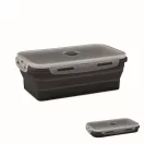 Caserola pranz 1200 ml, 2502E14230, Everestus, 21 x 13 x 7 cm, Silicon, Negru