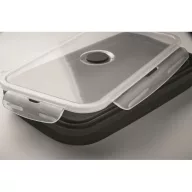   Caserola pranz 1200 ml, 2502E14230, Everestus, 21 x 13 x 7 cm, Silicon, Negru