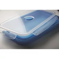   Caserola pranz 1200 ml, 2502E14228, Everestus, 21 x 13 x 7 cm, Silicon, Albastru