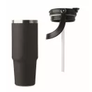 Cana de voiaj, 850 ml, 2502E15518, Everestus, ⌀8.5 x 23.5 cm, Otel, Negru