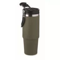   Cana de voiaj, Everestus, 2610E18499, 850 ml, Ø8.5x23.5 cm, Otel inoxidabil, Verde inchis