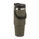 Cana de voiaj, Everestus, 2610E18499, 850 ml, Ø8.5x23.5 cm, Otel inoxidabil, Verde inchis