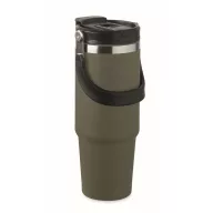   Cana de voiaj, Everestus, 2610E18499, 850 ml, Ø8.5x23.5 cm, Otel inoxidabil, Verde inchis