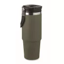 Cana de voiaj, Everestus, 2610E18499, 850 ml, Ø8.5x23.5 cm, Otel inoxidabil, Verde inchis