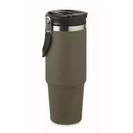   Cana de voiaj, Everestus, 2610E18499, 850 ml, Ø8.5x23.5 cm, Otel inoxidabil, Verde inchis