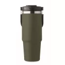 Cana de voiaj, Everestus, 2610E18499, 850 ml, Ø8.5x23.5 cm, Otel inoxidabil, Verde inchis
