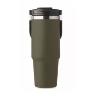   Cana de voiaj, Everestus, 2610E18499, 850 ml, Ø8.5x23.5 cm, Otel inoxidabil, Verde inchis