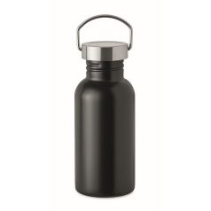   Sticla de apa sport, 500 ml, 2502E15401, Everestus, ⌀7 x 18 cm, Otel, Negru