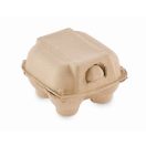 Set pictura cu 4 oua din lemn, 2502E14333, Everestus, 10 x 10 x 7 cm, Lemn, Natur