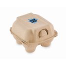 Set pictura cu 4 oua din lemn, 2502E14333, Everestus, 10 x 10 x 7 cm, Lemn, Natur