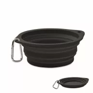   Bol portabil pentru animale, 2502E15237, Everestus, 15.3 x 1.5 cm, Silicon, Negru