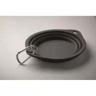   Bol portabil pentru animale, 2502E15237, Everestus, 15.3 x 1.5 cm, Silicon, Negru