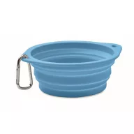   Bol portabil pentru animale, 2502E15235, Everestus, 15.3 x 1.5 cm, Silicon, Albastru copil